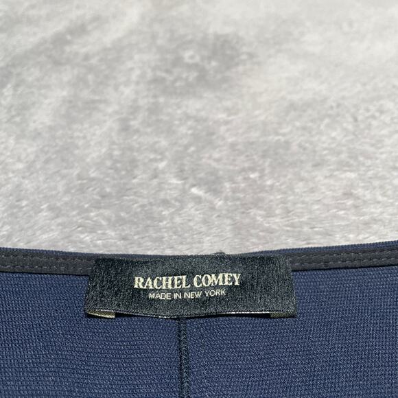 Rachel Comey Dress Womens 4 Blue Zaza Swing Ruffle Pockets Mod Loose Flowy Twee - Picture 3 of 11